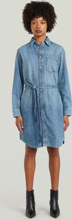 G-Star Belt Overhemdjurk - Midden blauw - Dames