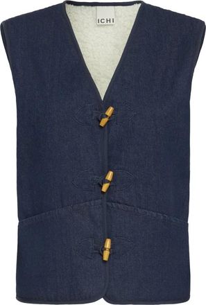 Ichi Ihhiramo WA2 Vest - Dames - Bodywarmers - Blauw - S - Denim - Jassen