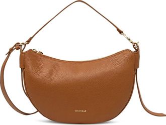 Coccinelle Kleine C-Easy leren schoudertas - Bruin