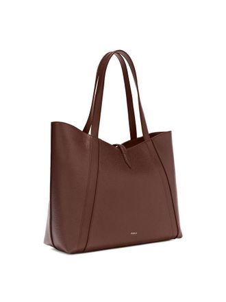 Furla Goccia L Leather Shoulder Bag - Brown