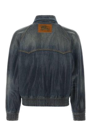 Burberry Mens Denim Jacket Midblue Exterior: Cotton Giacche E Gilet