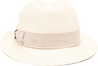 PANICALE Mens Panama Bow-Detail Hat Ss26 M