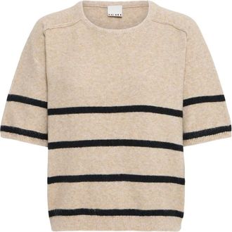 Ichi Maglieria Girocollo - - Knitwear - Donna - Beige - S