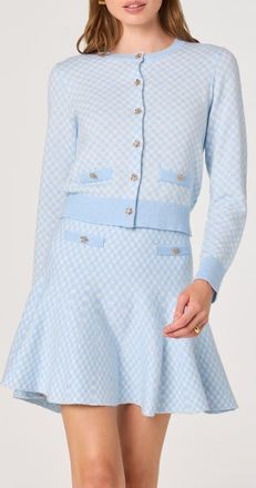 ASTR the Label Marian Plaid Cardigan in Blue Plaid at Nordstrom, Size X-Small