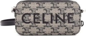 Celine Horizontal Pouch Crossbody Bag Logo Triomphe Coated Canvas shoulder bag - Zwart