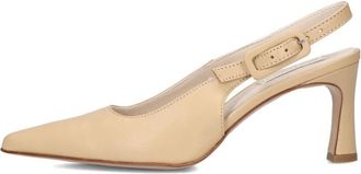 Lina Locchi Slingbacks - Dames - Pumps - Beige - 41 EU - Leer - Schoenen