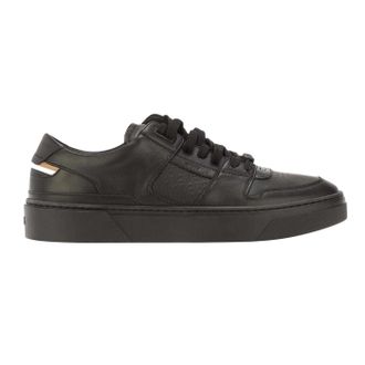 HUGO BOSS Heren Gary Leren Platte Trainers (Zwart)