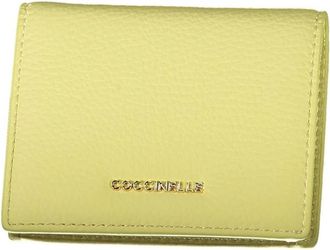 Coccinelle Gele Leren Portemonnee - Dames - Portefeuilles - Geel - ONE Size - Leer - Accessoires