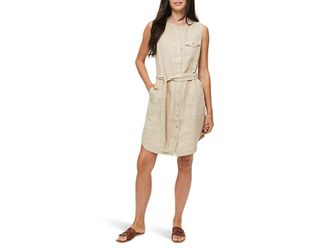 Michael Stars Brady Dress Womens Clothing Natural : LG (US 8-10), Linen