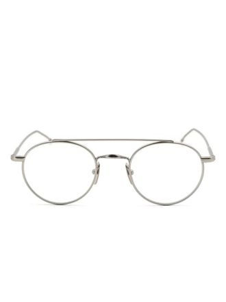 Thom Browne Bril met rond montuur - Grijs