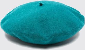 Borsalino Pure Wool Beret with Applied Logo