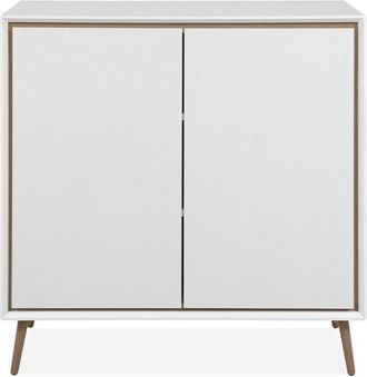 Calicosy Calicosy - Cassettiera a 2 ante con gambe in plastica L90 cm - arona