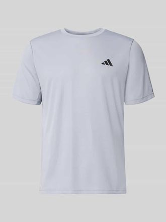 adidas Regular Fit T-Shirt mit Logo-Print in Mittelgrau, Gr&ouml;&szlig;e XXL