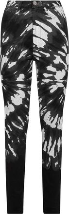 Philipp Plein Super High Waist Jegging Tie Dye - Dames - Skinny Jeans - Zwart - W29 - Katoen - Jeans