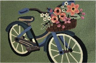 The Rug Market Blossom Bike 30x48in Doormat