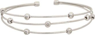 Meshmerise 18K Plated 0.18 Ct. Tw. Diamond Bangle Bracelet