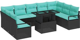 vidaXL Conjunto De Sof&aacute; De Jard&iacute;n 10 Uds. 9-n&uacute;mero De Plazas Vidaxl