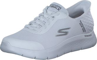 Skechers Mens Go Walk Flex Hands Free Slip-ins Sneaker, White Opulent Garden, 7.5 UK