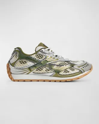 Bottega Veneta Women & apos;s Orbit Metallic Net Runner Sneakers