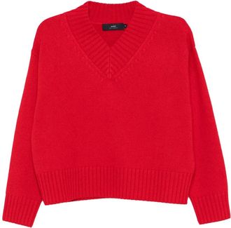 arch4 Andrea Jumper - Dames - V-hals truien - Rood - S - Kasjmier - Truien & Vesten