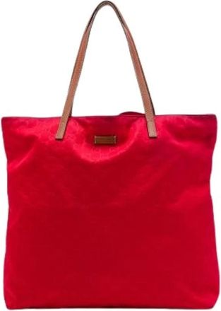 Gucci Borsa Tote Pre-owned in Nylon - - Pre-owned - Donna - Rosso - ONE SIZE