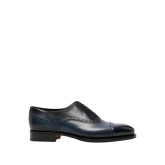 Santoni Imperial-Wveu 59 - Heren - Nette schoenen - Blauw - 42 1/2 EU - Schoenen