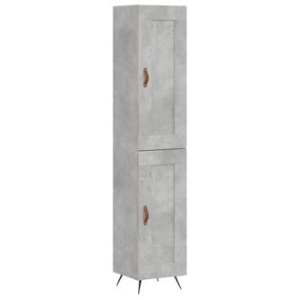 vidaXL Vidaxl - Aparador De Madera Contrachapada Gris Hormig&oacute;n 34,5x34x180 Cm