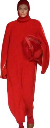 Max Mara Red Alpaca Wool Blend Bag