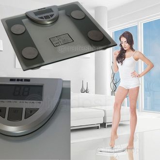 Trade Shop Trade Shop - B&aacute;scula Electr&oacute;nica Digital De Vidrio B&aacute;scula Personal Cuadrada 150kg