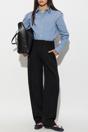 Victoria Beckham Shirt With Pocket, Womens, Blue