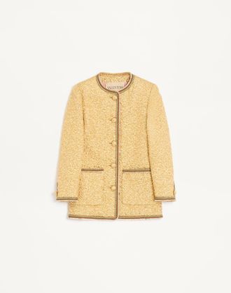 Valentino Caban In Jacquard Cloque Donna ORO 38