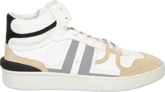 Lanvin Witte Sneakers Hoge Top Ronde Neus - Heren - Sneakers - Veelkleurig - 39 EU - Leer - Schoenen