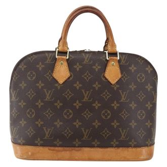 Louis Vuitton Alma Handbag Monogram Canvas Brown Canvas Handbag (Pre-Owned)