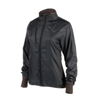 Mizuno Womens Breath Thermo Fz Jacket In Black