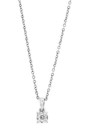 Effy Sterling Silver Round Diamond Pendant Necklace at Nordstrom Rack, Size 18