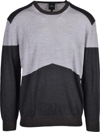 A|X Armani Exchange Maglia - Heren - Truien - Grijs - Maat: L Wol