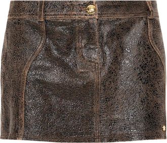 Amiri Gonna in Pelle - - Skirts - Donna - Marrone - M