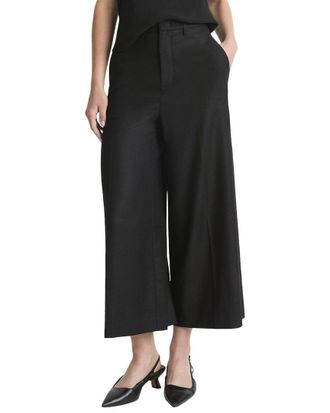 Vince Mid-Rise Brushed Flannel Wool-Blend Culotte