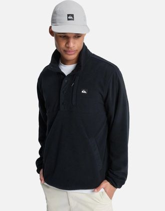 Quiksilver Mens Quiksilver Mens No Destination Micro Half Zip Fleece - Black - Size: 38