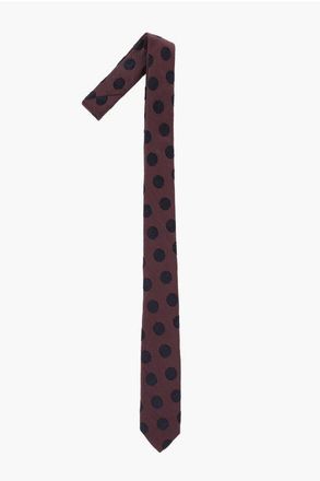 Corneliani Polka Dot Embroidered Silk Blend Tie size Unica