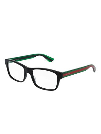 Gucci square-frame glasses - men - Acetate - 55 - Black
