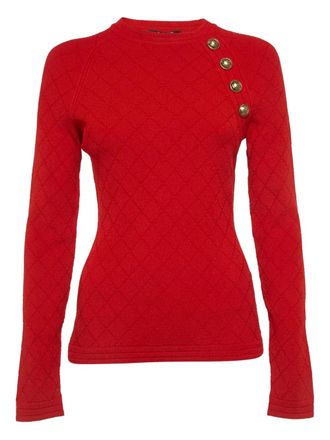 Balmain Top met knoopdetail - Rood