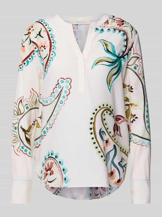 Herzen&rsquo;s Angelegenheit Relaxed Fit Tunika-Bluse mit Allover-Paisley-Print in Tuerkis, Gr&ouml;&szlig;e 34