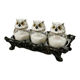 OEM Juego De Tarros De Especias De Cristal, Decoraci&oacute;n - Paquete De 3 B&uacute;hos