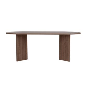 Calicosy Mesa de comedor con tablero ovalado l200 cm - nogal