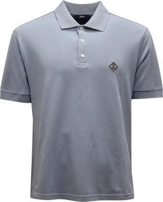 Herno O8130 Piquet Shirt - Heren - Polos - Blauw - S - Tops