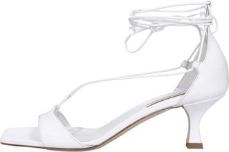 Casadei Leren Sandalen - Dames - Sandalen met hakken - Wit - 37 EU - Leer - Schoenen