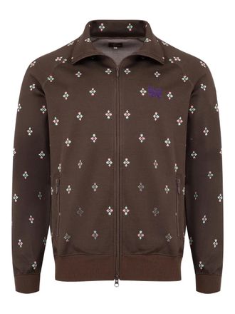 Needles pattern sweatshirt - men - Polyester - M - Brown