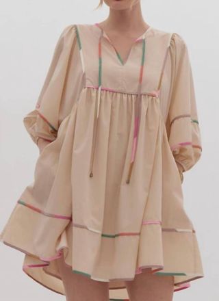 Entro Fairytale Dream Dress In Beige