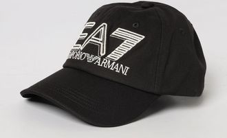 Emporio Armani Cappello in twill di cotone con logo ricamato